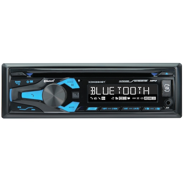Dual Single-DIN In-Dash CD Receiver with Bluetooth XDM280BT